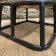 Pouf ou table basse d'appoint en rotin et cannage