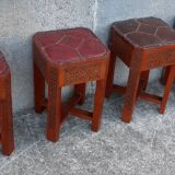 Coffee table (tea table) and stools x 4, 1960s.