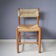 Wooden chair with rush seat and backrest, 1960s
