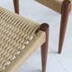 Set of 4 Paper Cord Danish Dining Chairs by Arne Hovmand-Olsen for Mogens Kold