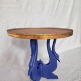 Side table with swan legs