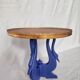 Side table with swan legs