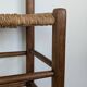 High wooden and straw stools
