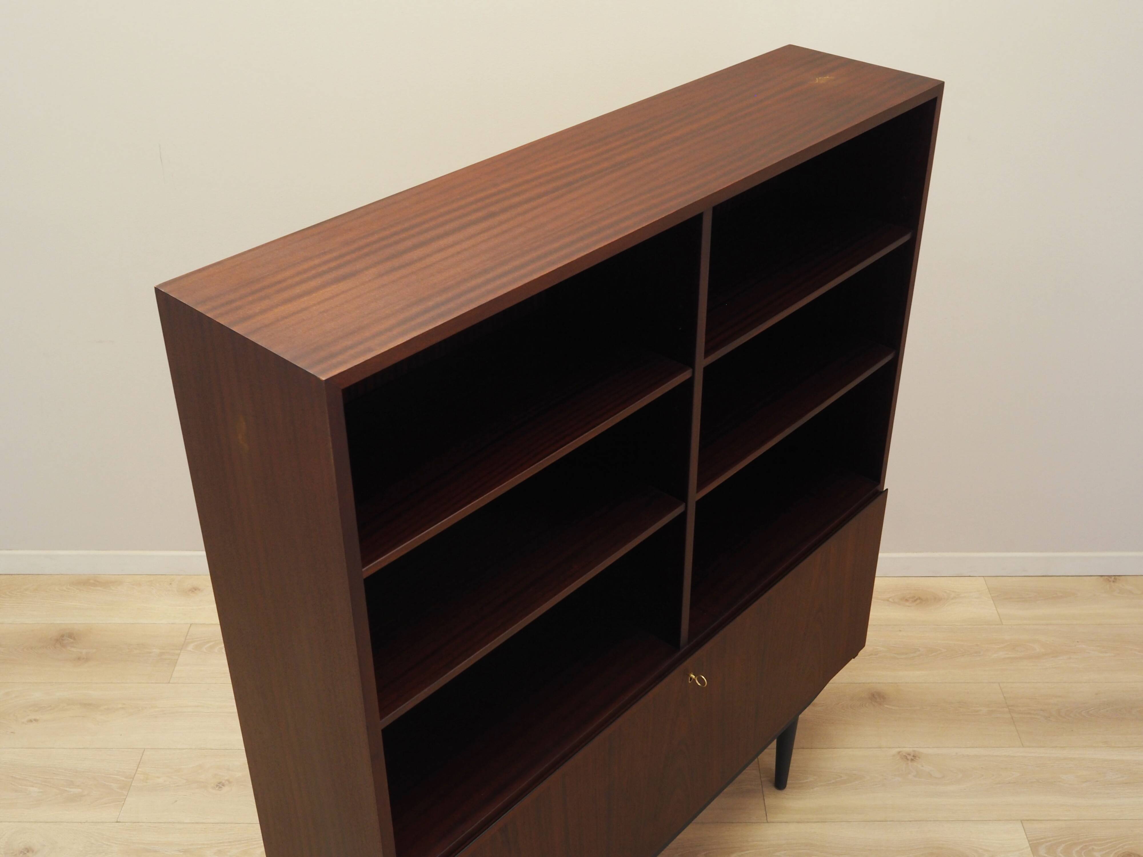 Mahogany bookcase, Danish design, 1970s, manufacturer: Omann Jun