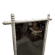 Vintage White Faux Bamboo Mirror, 1930/40s