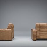 Set of Armchairs in Patchwork Leather by Ernst Lüthy for De Sede