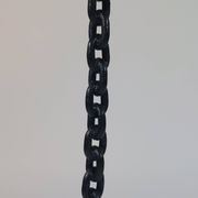Vintage black brutalist chain floor candlestick