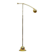 Massive space age floor lamp in gold metal with a balancing arm – 70s 80s