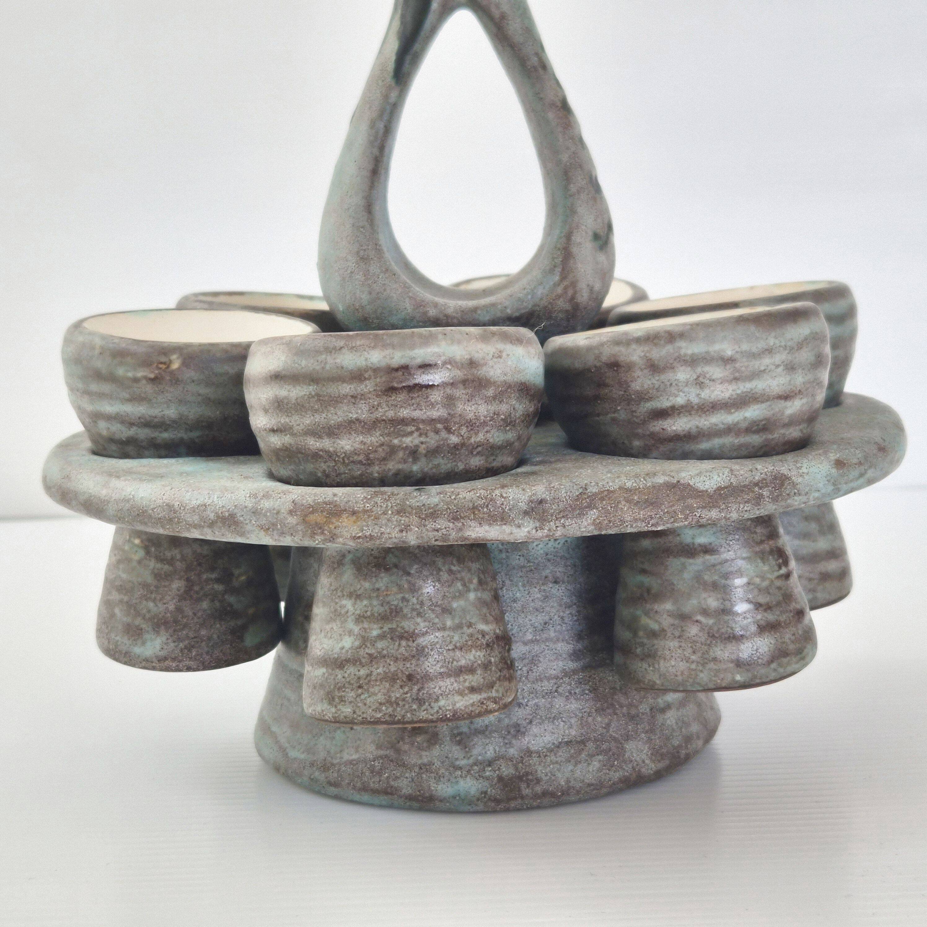 Vintage egg cup holder Ar Seiz Breur