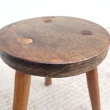 Wooden tripod country stool