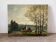 Paysage avec église, huile sur toile signé Guy Dirickx