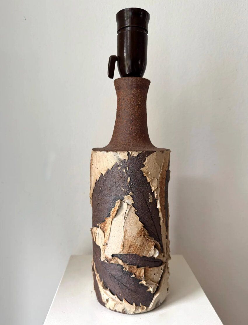 Stoneware table lamp from Bodil Marie Nielsen, 1970s