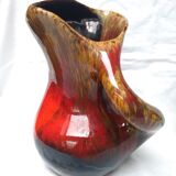 Vallauris free-form ceramic art vase stamped DC