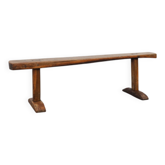 Mid 19th century rustic oak bench, France