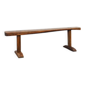 Mid 19th century rustic oak bench, France