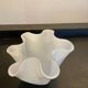 Duo of vintage handkerchief vases in glass paste