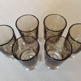 6 Luminarc Sweden liqueur glasses / Smoked Cavalier
