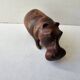 Zoomorphic wooden hippopotamus statuette sculpture