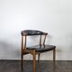 Set of 6 BA113 chairs by Johannes Andersen for Brdr. Andersens Møbelfabrik in teak and black skai.