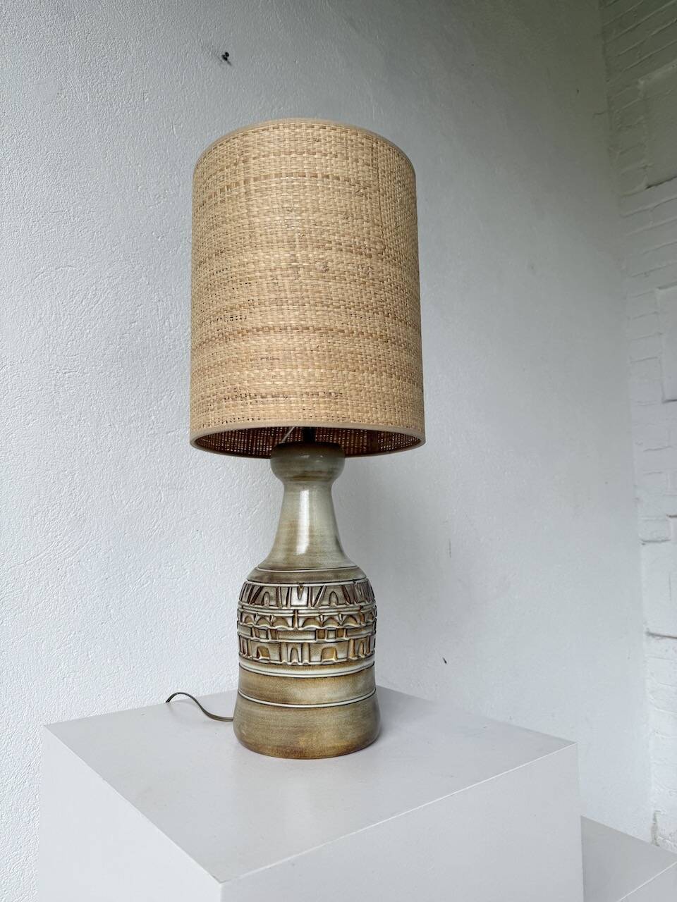 Ceramic table lamp by Marius Bessone