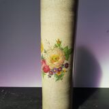 Old Vase Enamelled Sandstone Scroll Painting Decoration Vintage Flowers