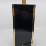 Executive table lamp, black and gold, Italian design 1970