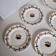 Badonviller art deco platter and 6 dessert plates