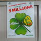 Original National Lottery poster Friday 13 trefle has 4 sheets 1985
