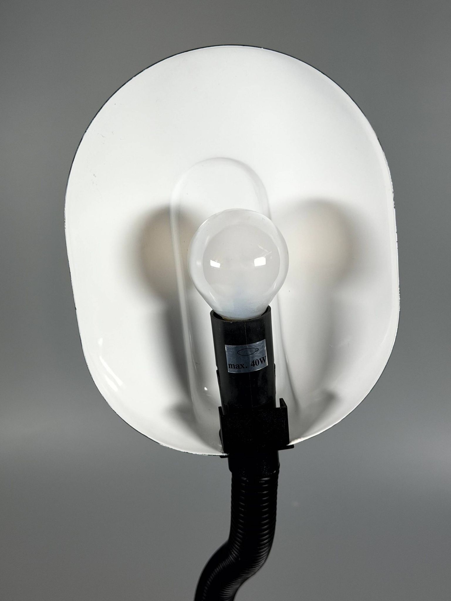 1960s 1970s Gooseneck Table Lamp Adjustable Space Age in Metal & Plastic
