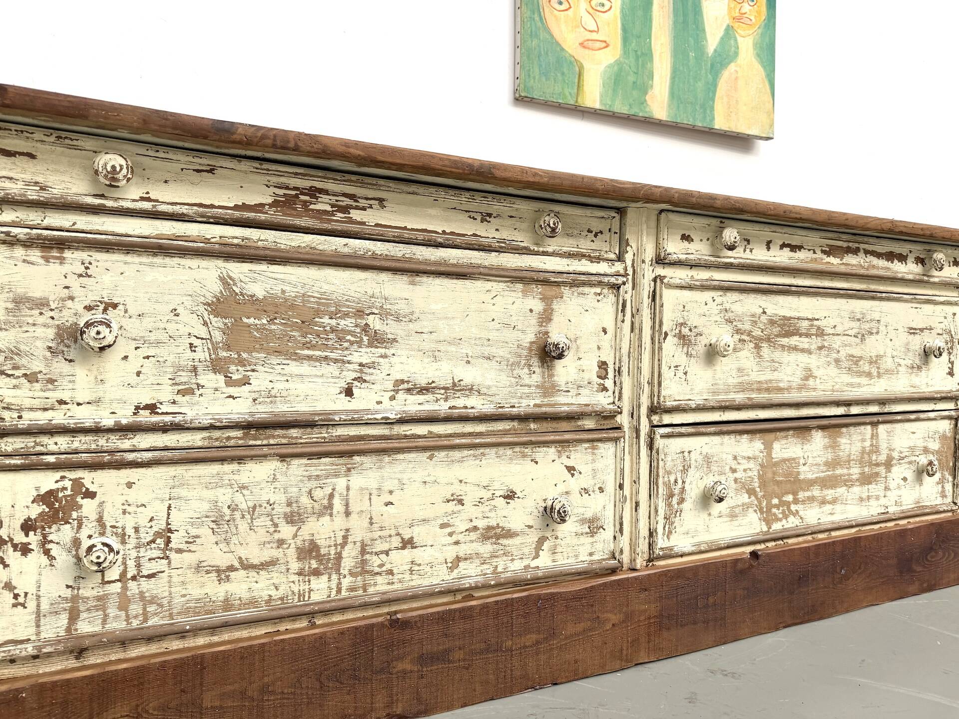 Large antique haberdashery cabinet, circa 1900