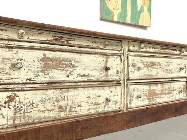 Grand meuble de mercerie ancien, circa 1900