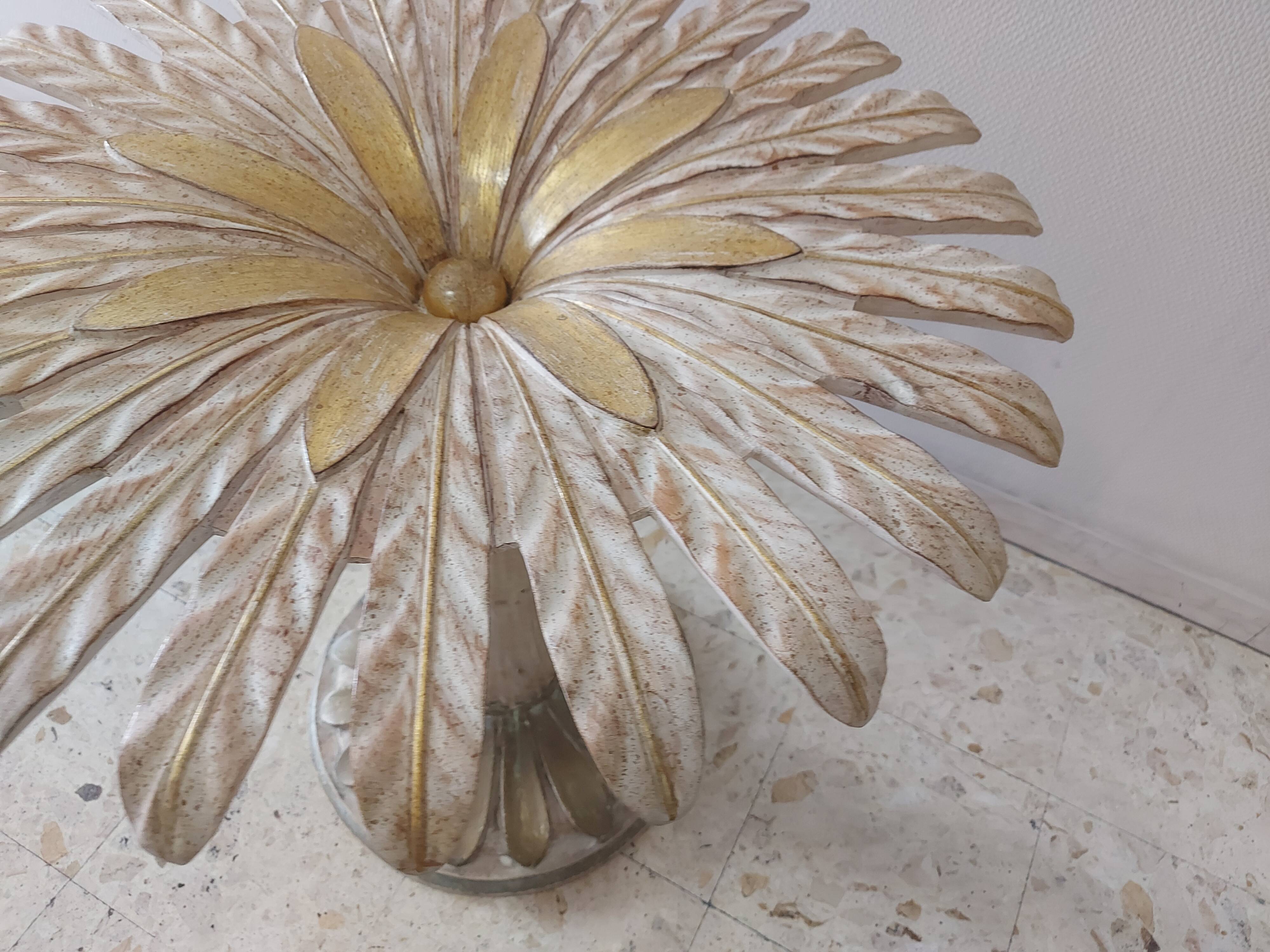 Italian daisy table 60s, 70'S design table Chelini Florence