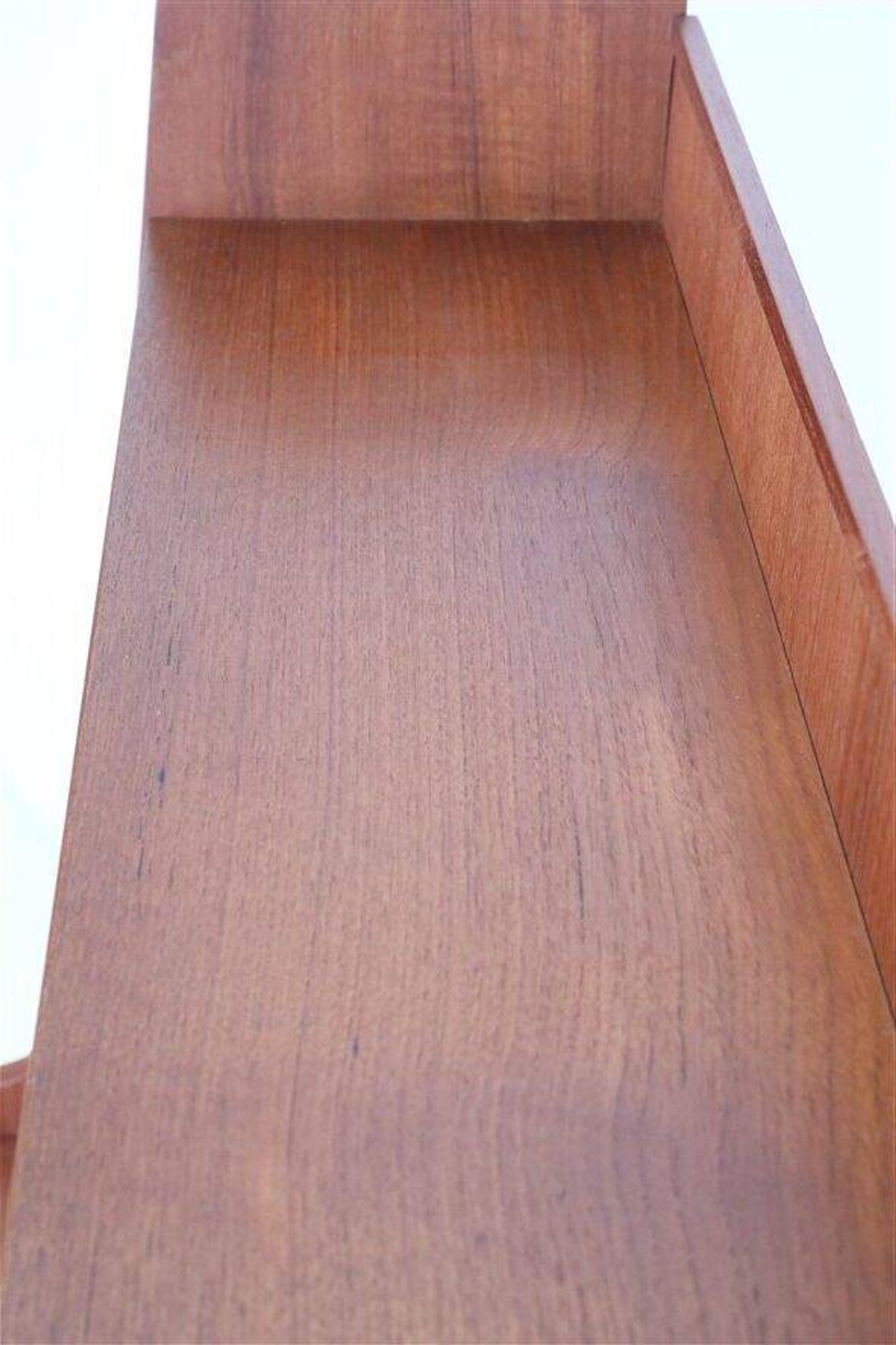 Tall mid-century teak secretary desk / Danish modern design / 1960s