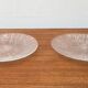 Vintage glass plates with bark design, set of 2.