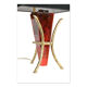 Pair of fractal resin and brass lamps by Henri Fernandez