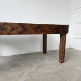 Table basse savoyarde art populaire