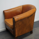 Club armchair in leather color cognac Netherlands