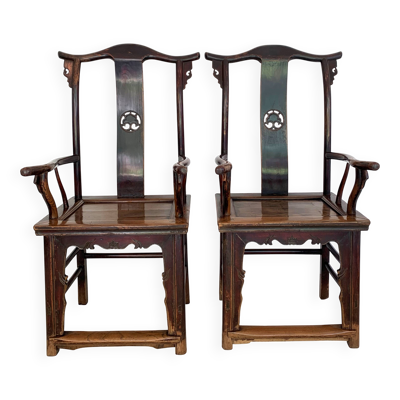 Paire de fauteuils chinois