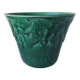 Green ceramic cache-pot