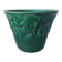 Green ceramic cache-pot