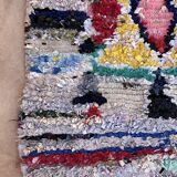 Tapis Berbère Boucherouite coloré - 81 x 190 cm