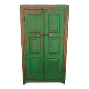 Armoire ancienne en bois - vert