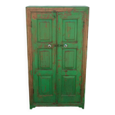 Old green wooden cabinet