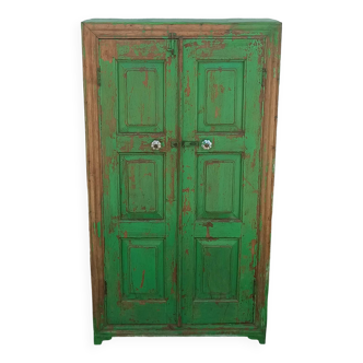 Armoire ancienne en bois vert