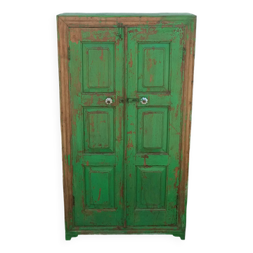 Armoire ancienne en bois vert