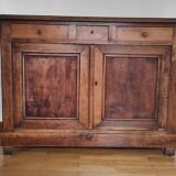 Parisian buffet 2 doors 3 drawers bahut rustic fir 19th century