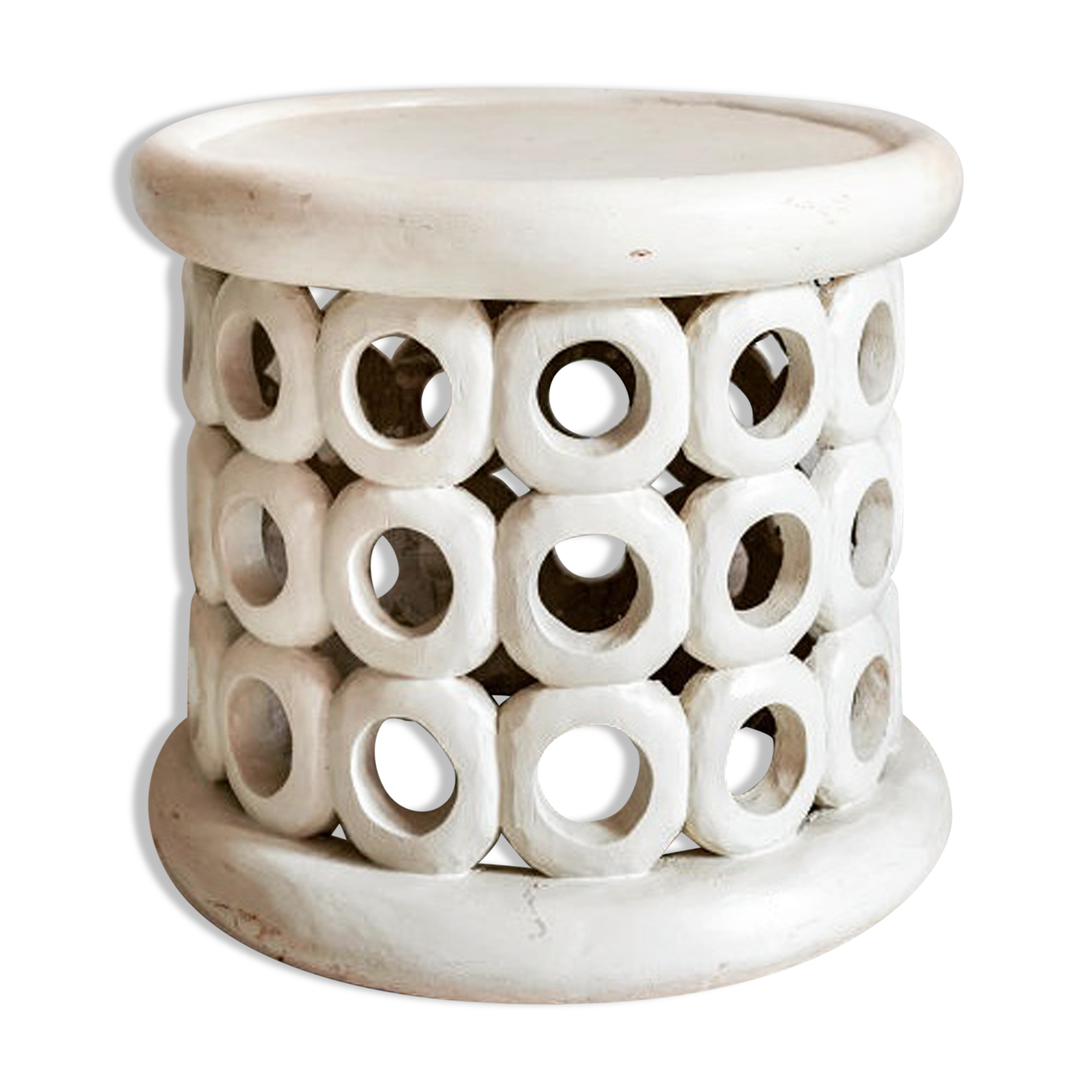 Stool table low Bamiléké