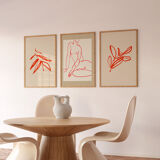 Set of 3 giclee prints, 50x70