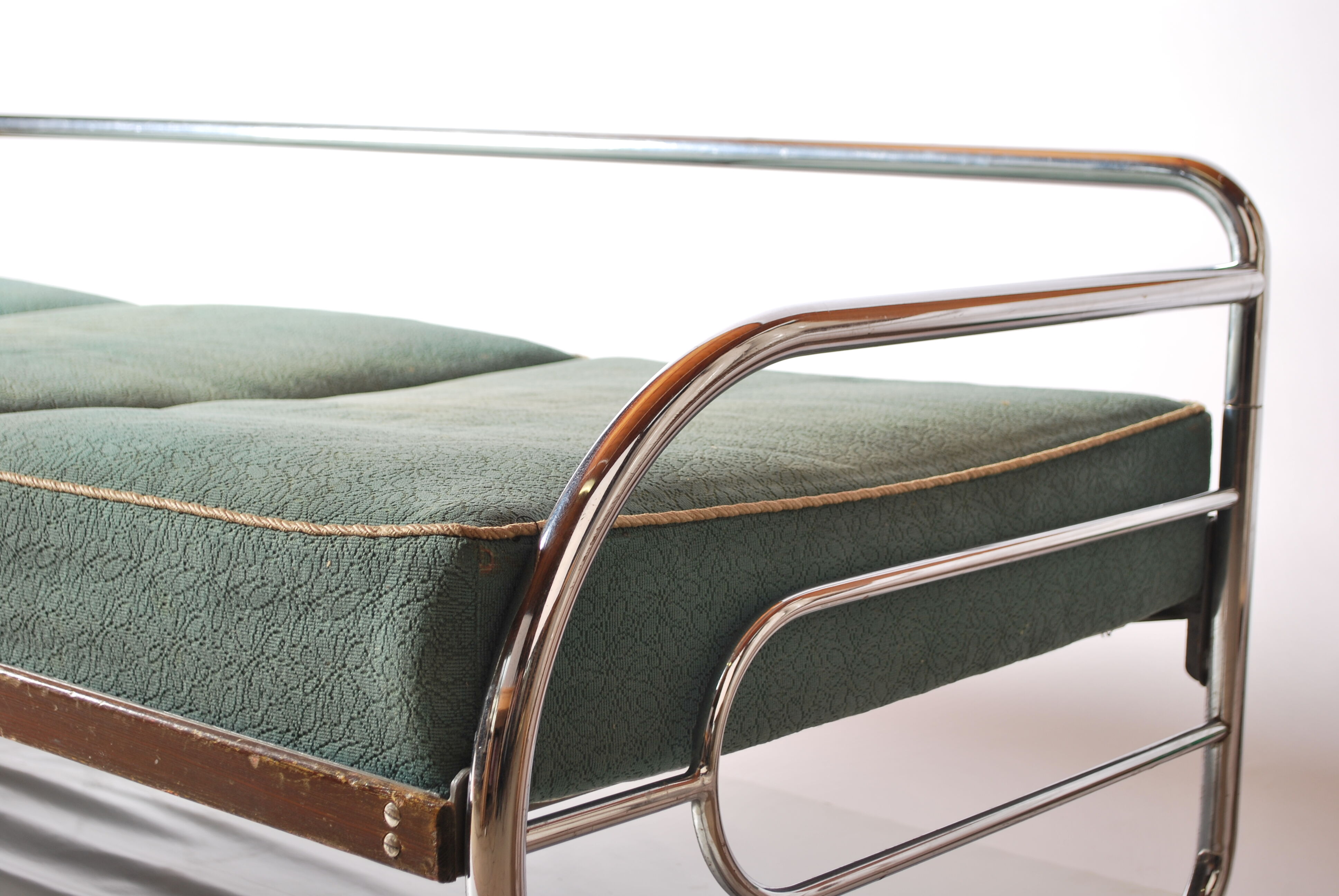 Bauhaus Chrome Sofa by Robert Slezak, 1930's Czecoslovakia