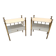 Pair of Brass and White Lacquered Nightstands with Marble Tops, Italy